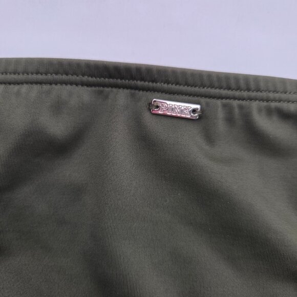 PINK Victoria's Secret: The Luxe Retreat Bikini Bottom, Army Green & Black - L - Picture 3 of 5